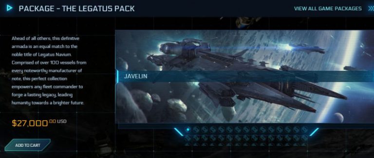 [ACTU] Star Citizen se dote d&rsquo;un pack de vaisseaux à 27.000$